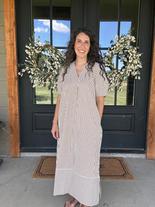 Neutral Stripe Dress
