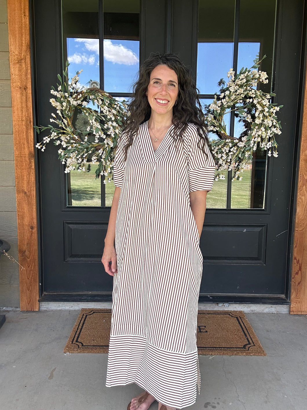 Neutral Stripe Dress