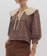 Leopard Top with Collar