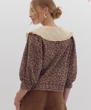 Leopard Top with Collar