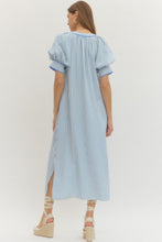 Spring Day Embroidered Stripe Dress