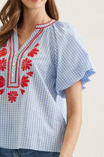 Brooke Gingham Embroidery Top